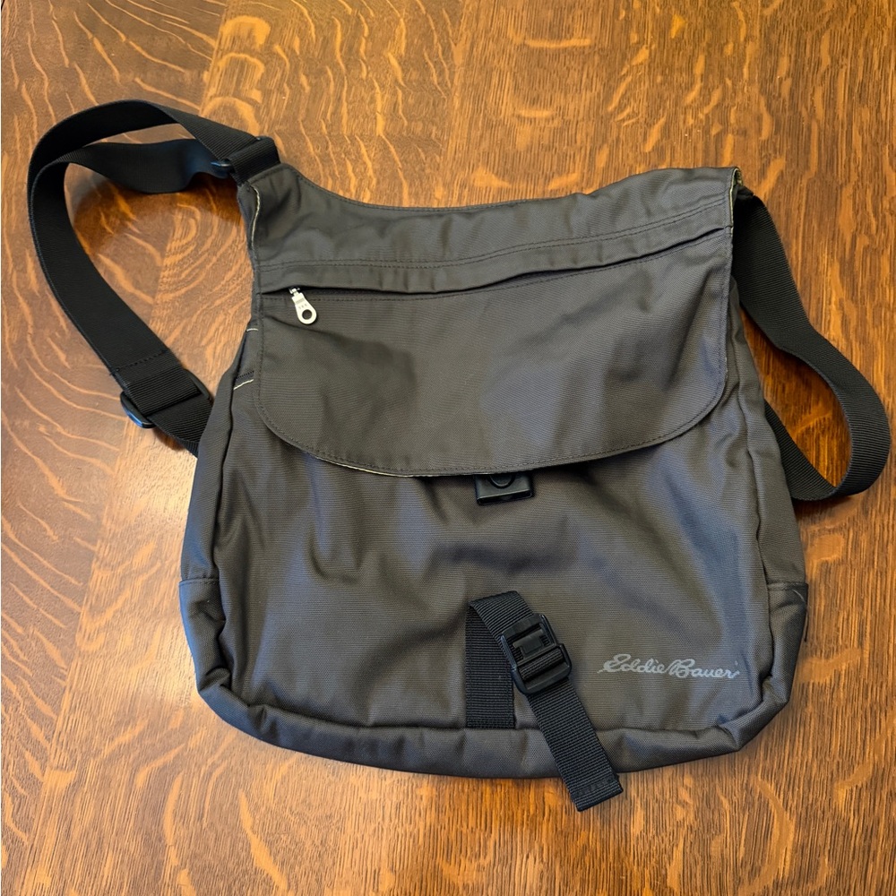 Eddie Bauer Gray Crossbody Messenger Bag